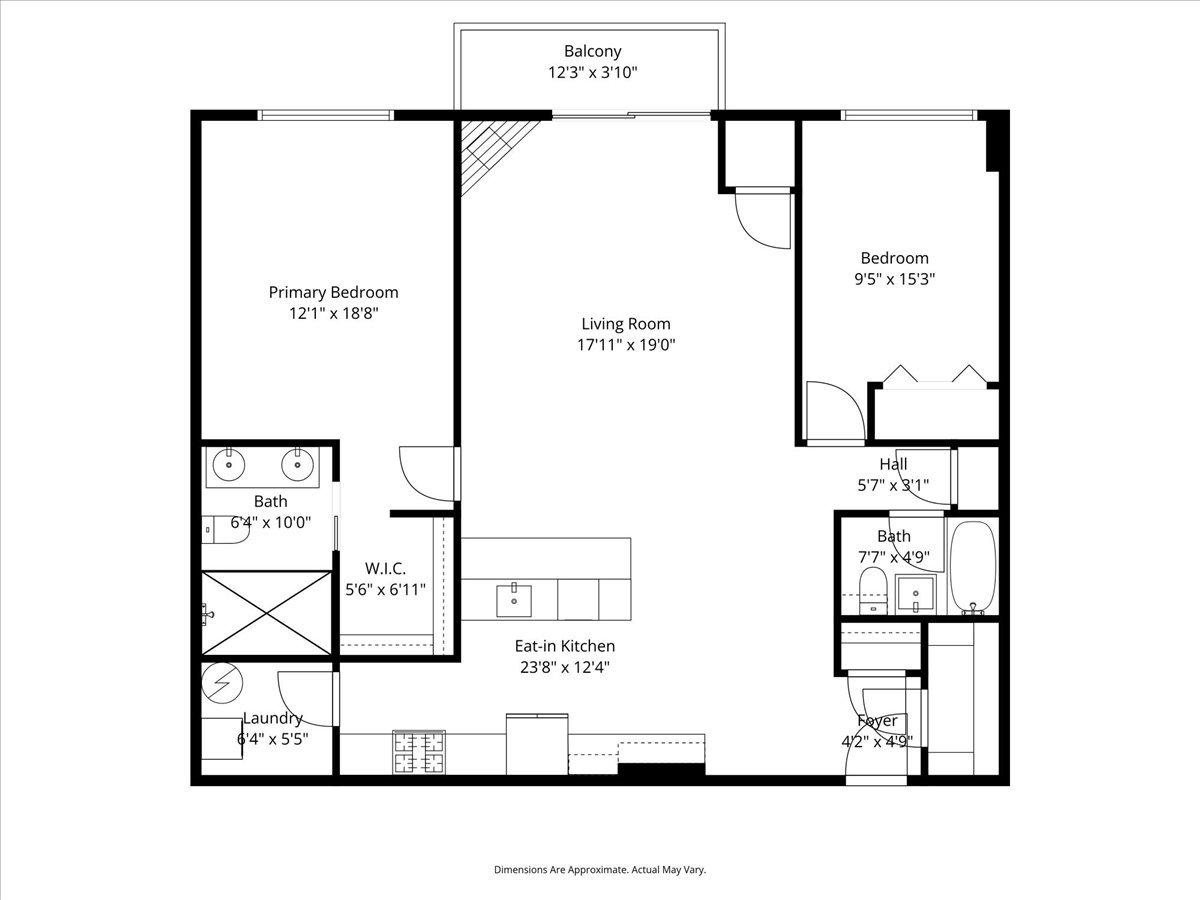 680 North Green Street, Unit 412 Chicago, IL 60642 - Photo 20 of 20 a picture of a floor plan