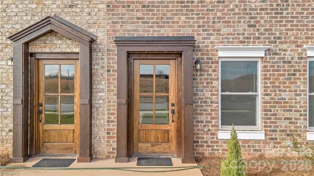 a view of front door of house