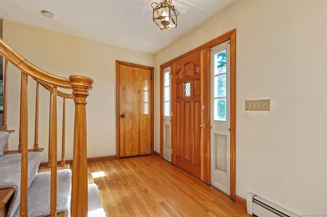 a view of front door with hallway