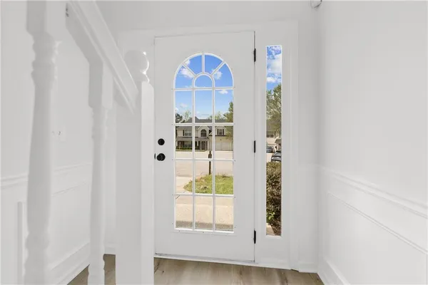 a view of front door of house