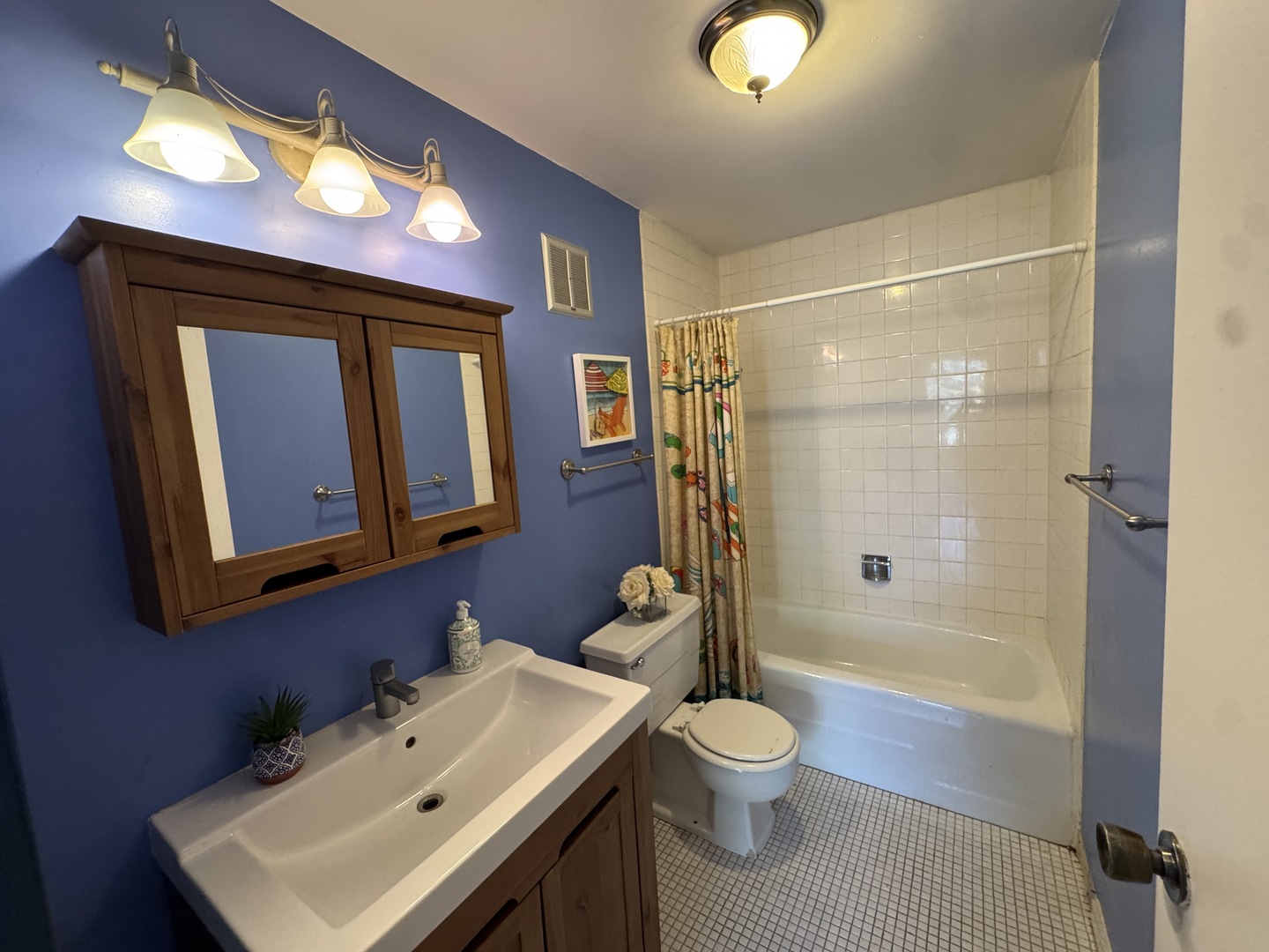 1415 East Central Road, Unit 301A Arlington Heights, IL 60005 - Photo 13 of 19 a bathroom with a sink toilet and shower