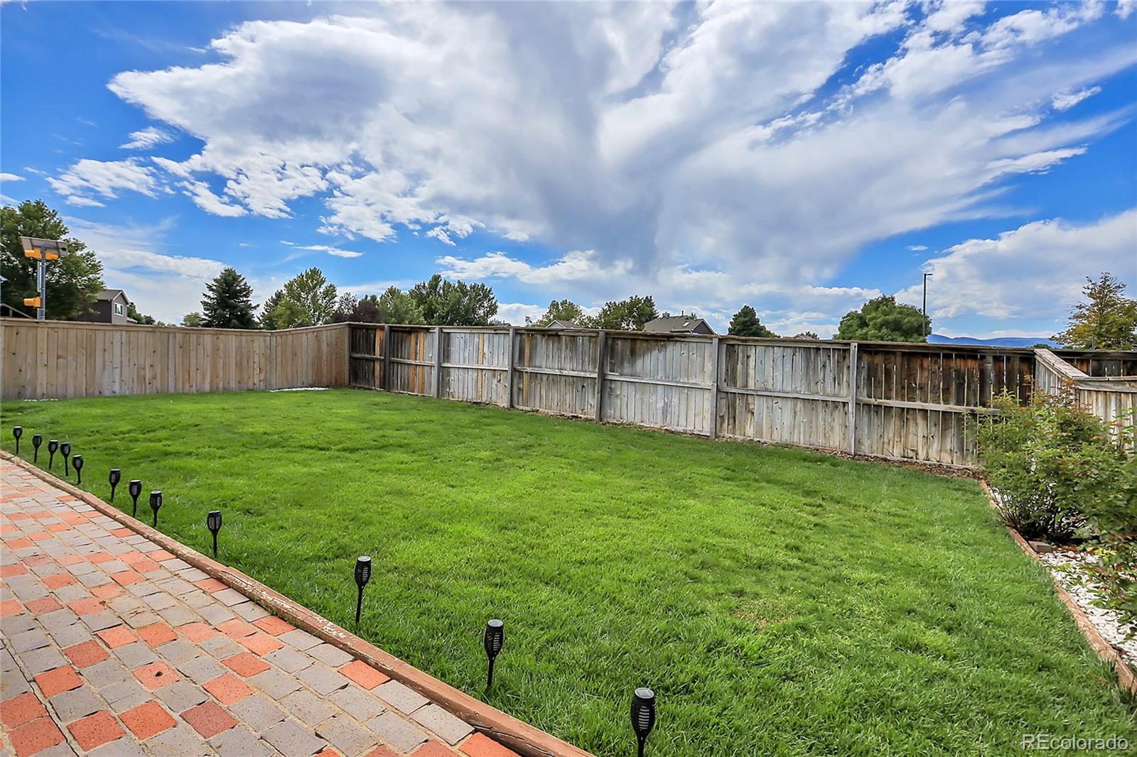 9806 South Castle Ridge Circle Highlands Ranch, CO 80129 - Photo 28 of 36 a view of a backyard with a garden