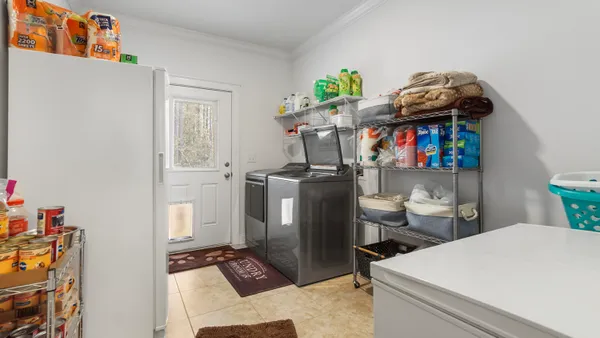 a view of storage and utility room