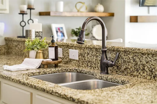 a close view of sink and tap