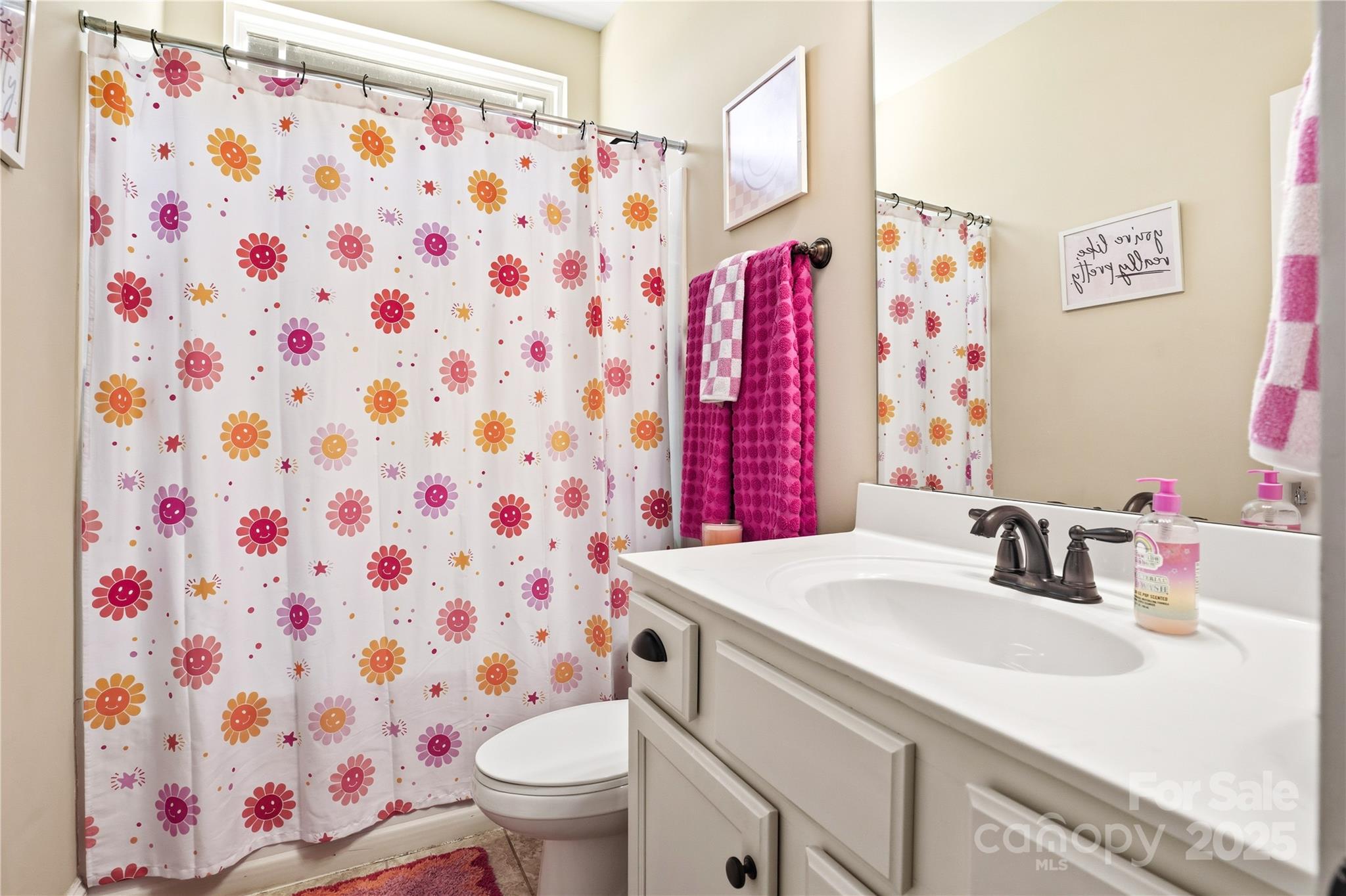3168 Delaware Drive Denver, NC 28037 - Photo 30 of 47 a bathroom with a sink and a curtain