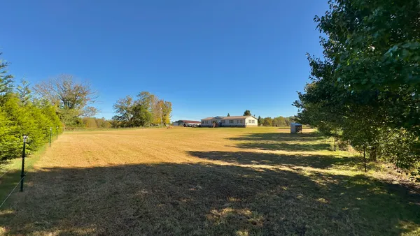 a view of an ocean from a yard