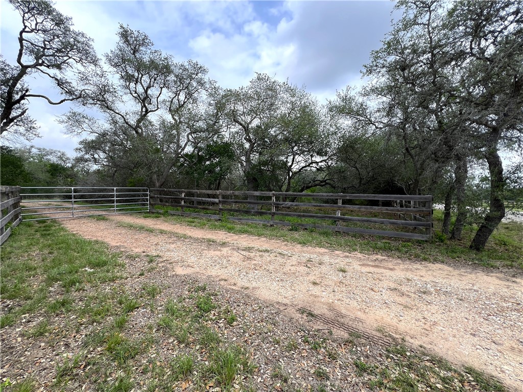 1632 Slickfield Road Yorktown, TX 78164 - Photo 7 of 40 a view of backyard with wooden fence