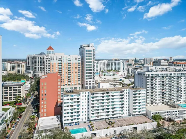 a city view with lot of high rise buildings