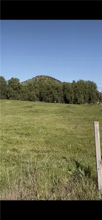 a view of a field with an ocean