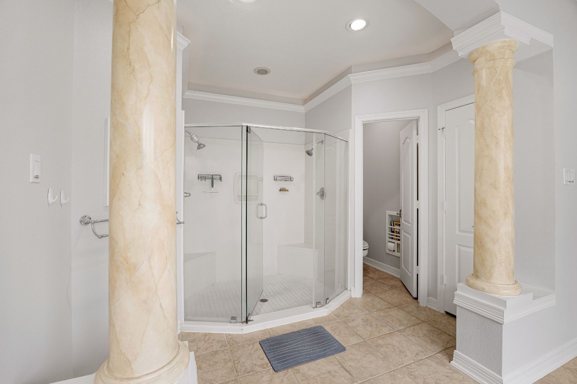 22610 Shallow Spring Court Katy, TX 77494 - Photo 20 of 45 a bathroom with a shower and a sink