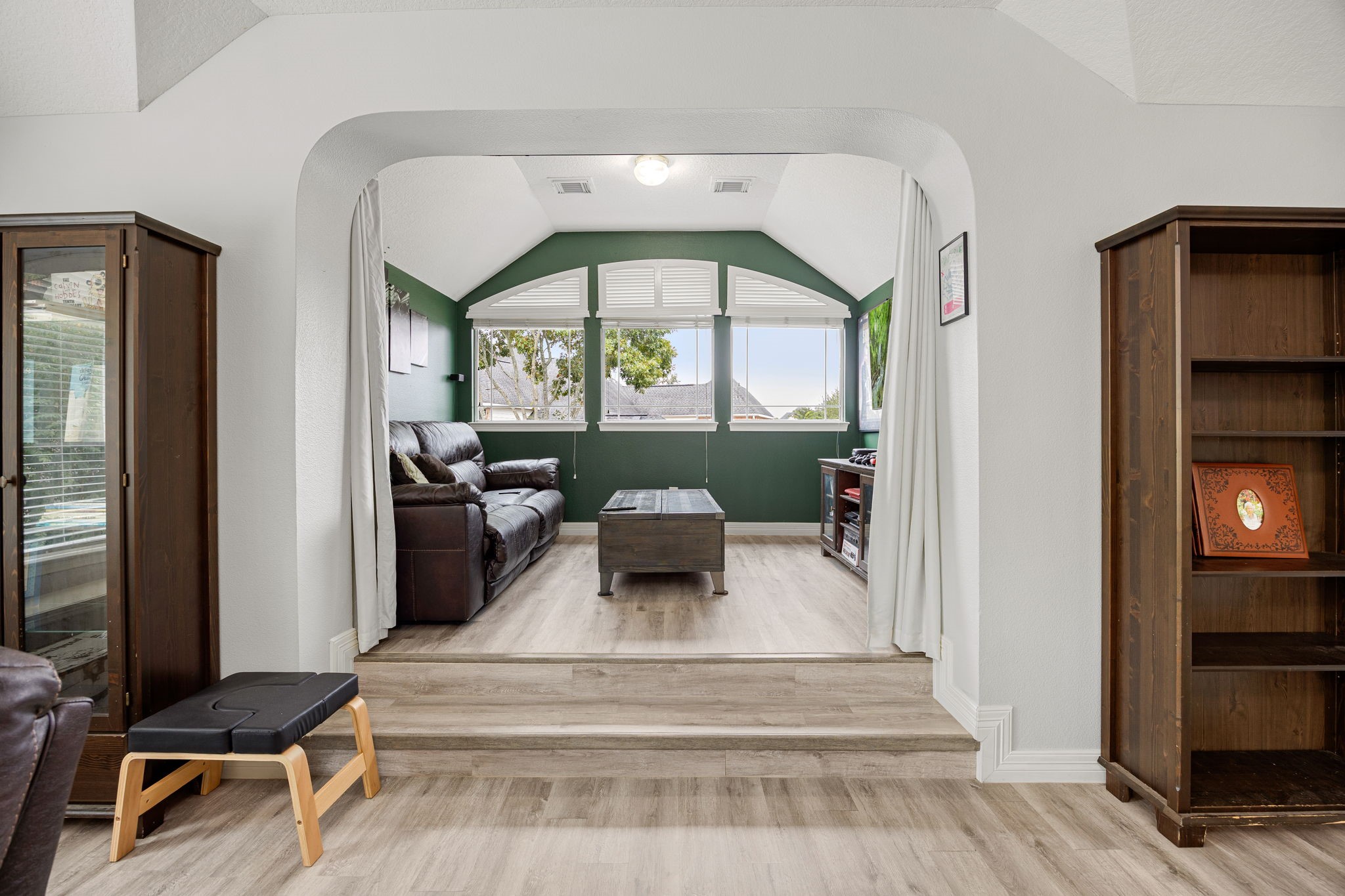 22610 Shallow Spring Court Katy, TX 77494 - Photo 36 of 45 a living room with furniture and a fireplace