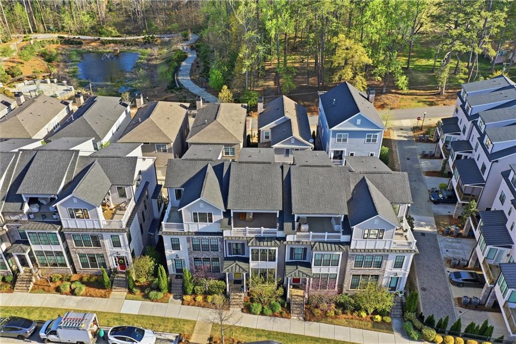 320 Concord Street Alpharetta, GA 30009 - Photo 40 of 48 an aerial view of a house with large trees