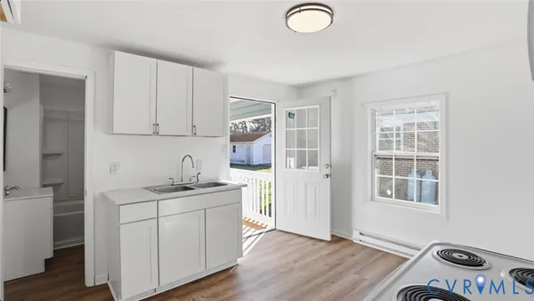 an empty room with a window