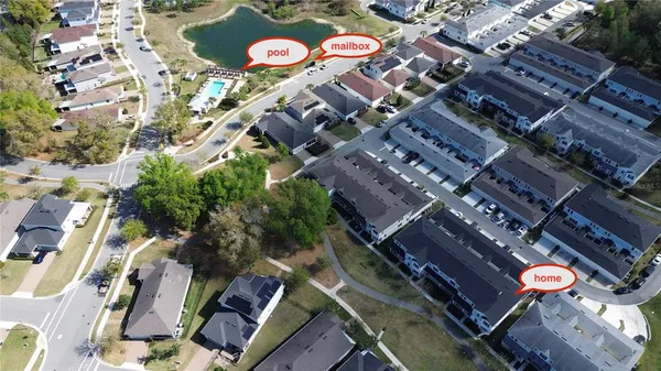 a aerial view of a house