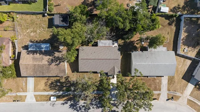 an aerial view of multiple house