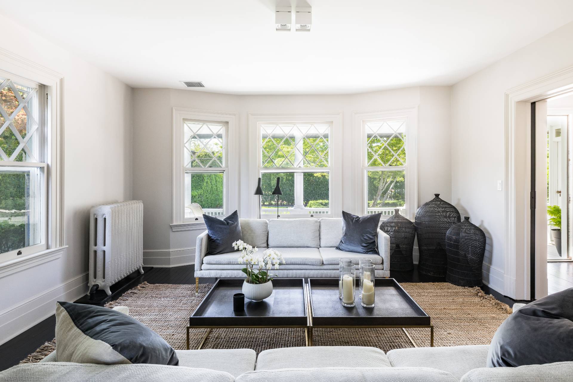 196 Maple Lane Bridgehampton, NY 11932 - Photo 12 of 25 a living room with furniture and a large window