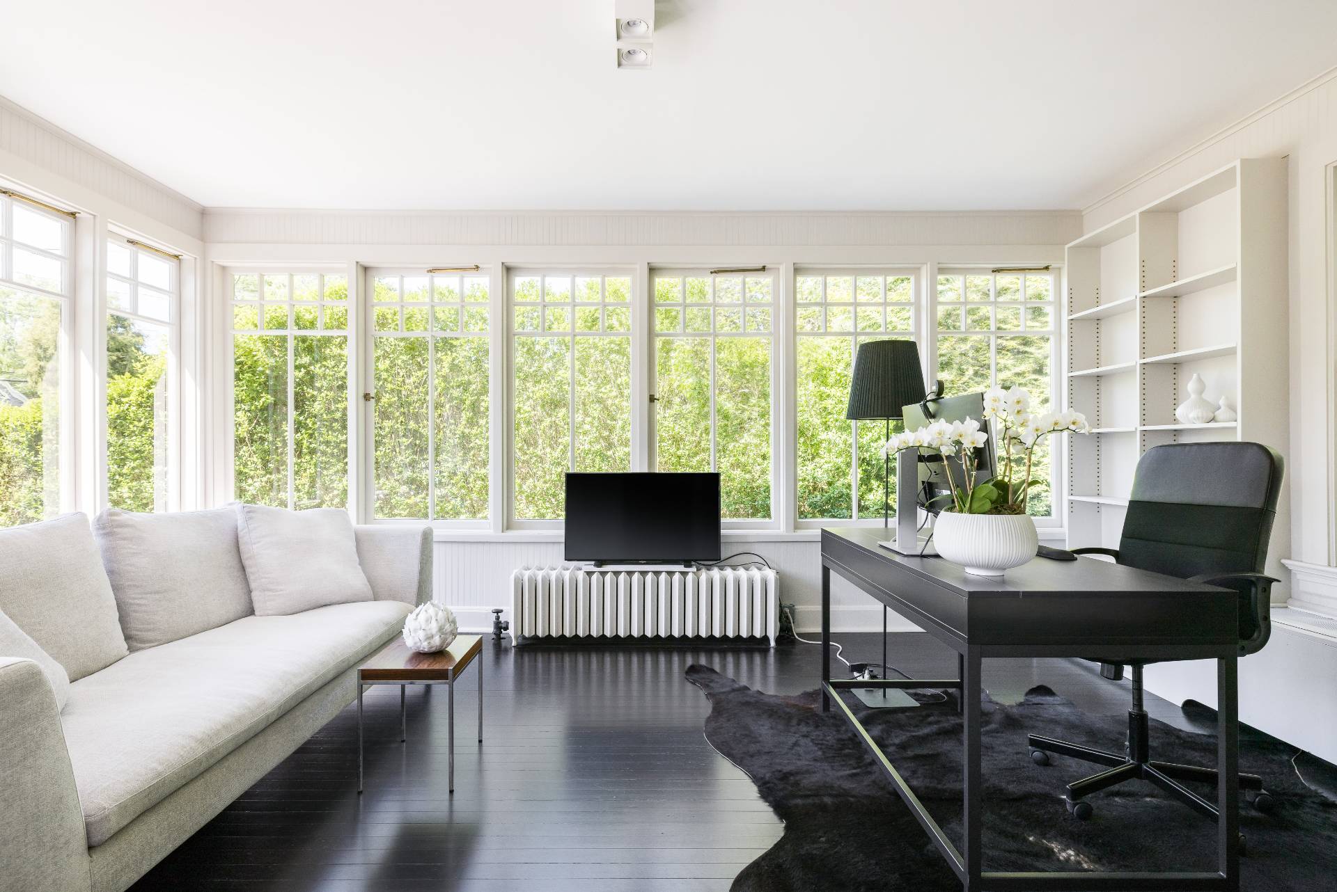 196 Maple Lane Bridgehampton, NY 11932 - Photo 16 of 25 a living room with furniture and a large window