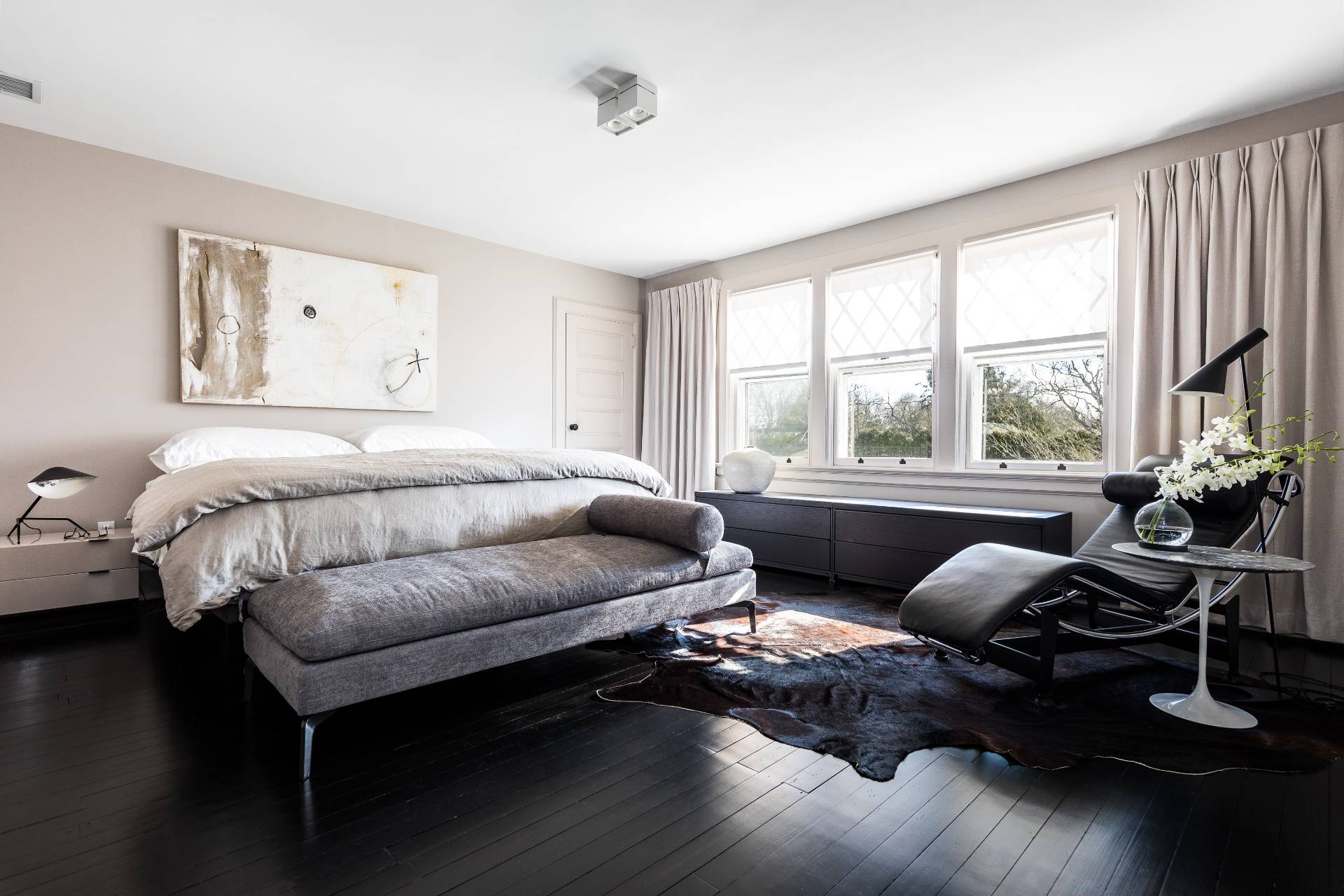 196 Maple Lane Bridgehampton, NY 11932 - Photo 21 of 25 a bedroom with furniture and a large window