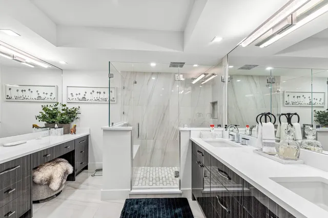 a bedroom with bed and tv