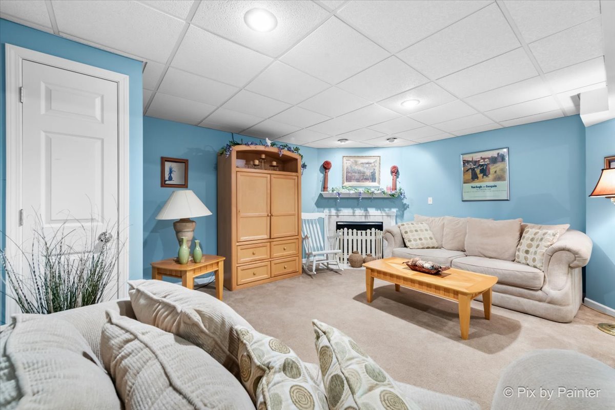 705 Cherry Tree Lane Genoa, IL 60135 - Photo 14 of 31 a living room with furniture and a fireplace
