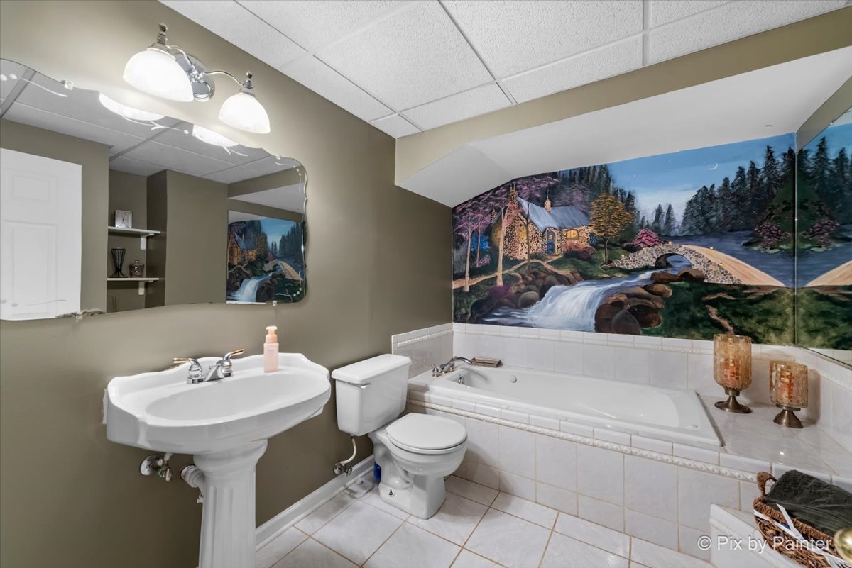 705 Cherry Tree Lane Genoa, IL 60135 - Photo 17 of 31 a bathroom with a sink a toilet and bathtub