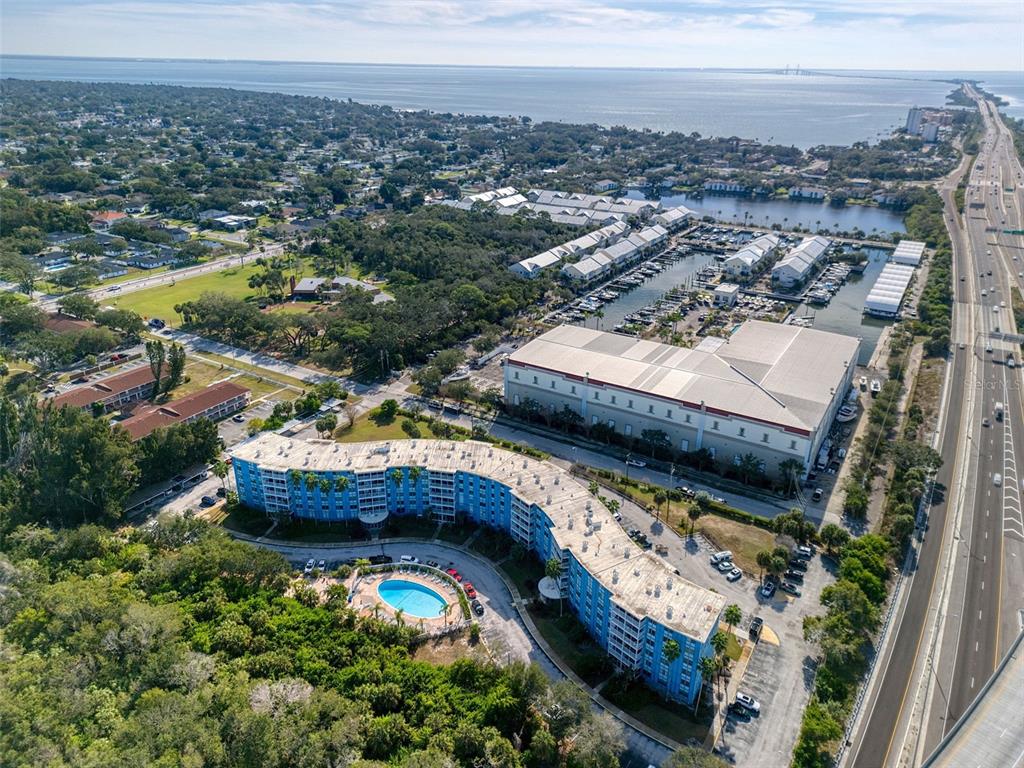 3315 58th Avenue South, Unit 112 St. Petersburg, FL 33712 - Photo 38 of 38 an aerial view of a house with a garden