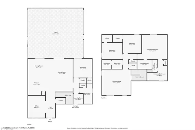 a view of a building with a yard