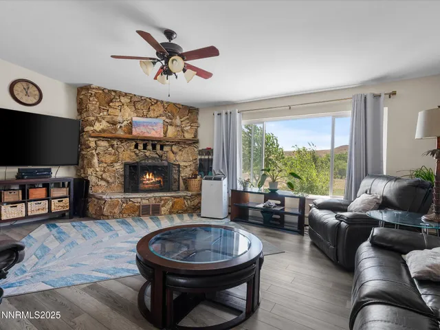 a view of a big yard with lots of green space