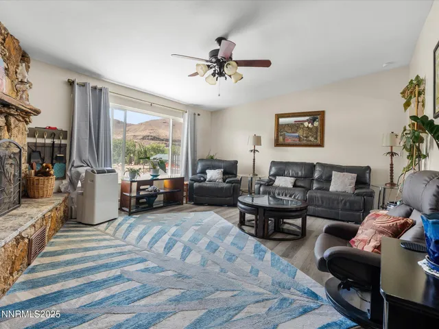 a view of a lake with a big yard