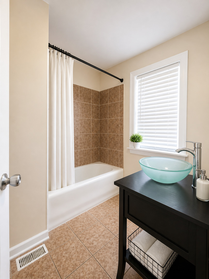 720 Adams Street Elgin, IL 60123 - Photo 7 of 16 a bathroom with a bathtub and a sink