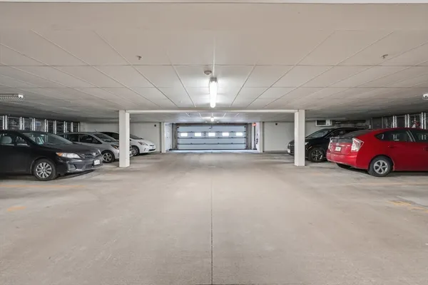 a view of a car garage
