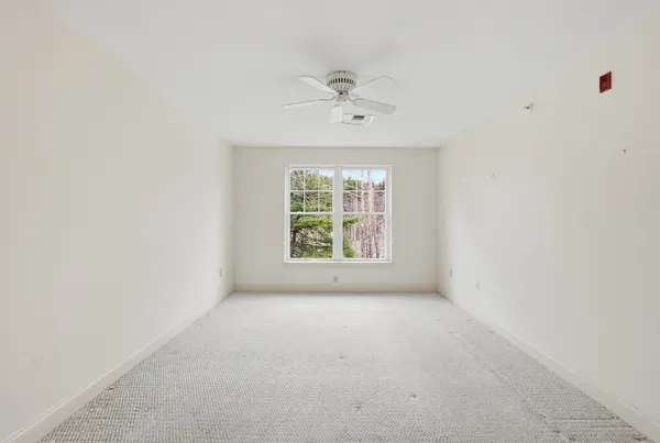 an empty room with a window