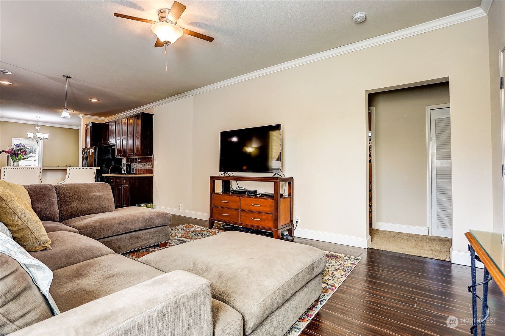 812 Pine Drive Enumclaw, WA 98022 - Photo 7 of 26 a living room with furniture and a flat screen tv