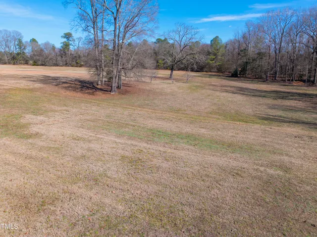 a view of large yard with large trees