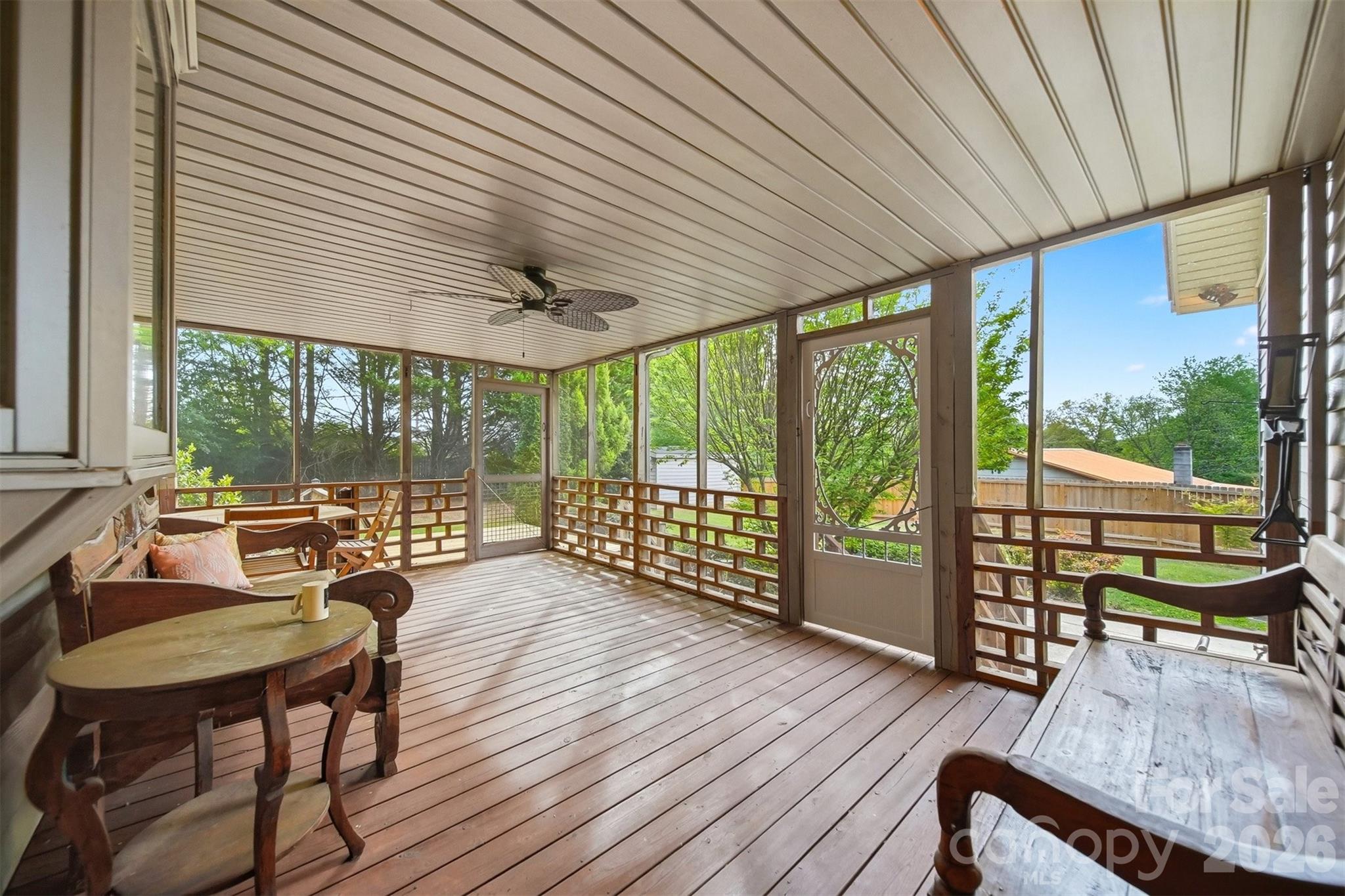 192 Reese Loop Taylorsville, NC 28681 - Photo 28 of 41 a balcony with furniture and wooden floor