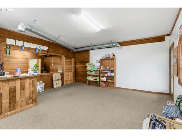 a workspace with furniture