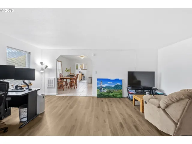 a house view with a garden space