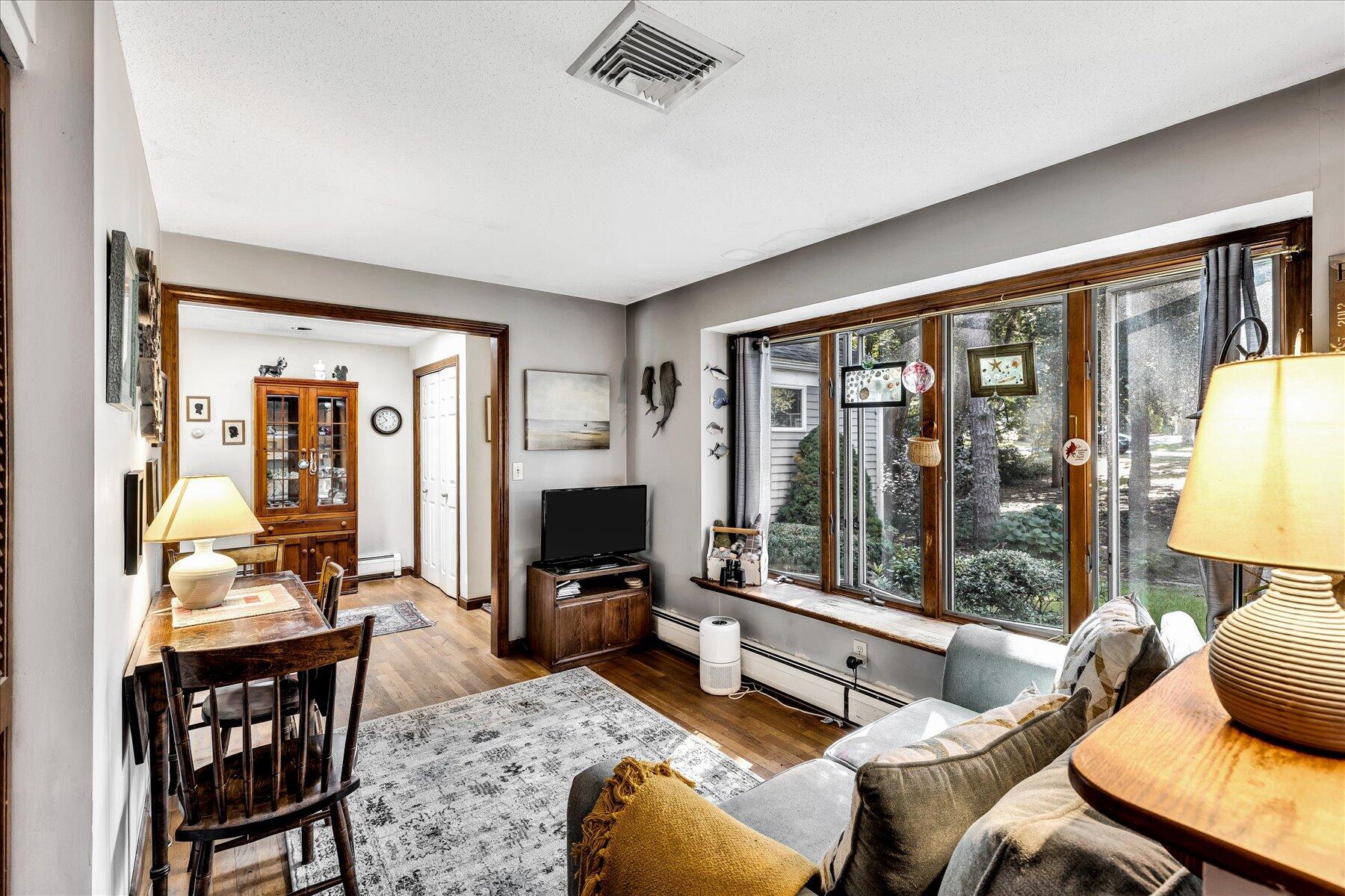 11 Barnacle Lane Mashpee, MA 02649 - Photo 17 of 38 a living room with furniture tv and a large window