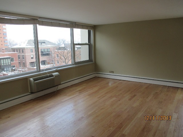 336 West Wellington Avenue, Unit 604 Chicago, IL 60657 - Photo 2 of 9 a view of empty room with wooden floor and fan