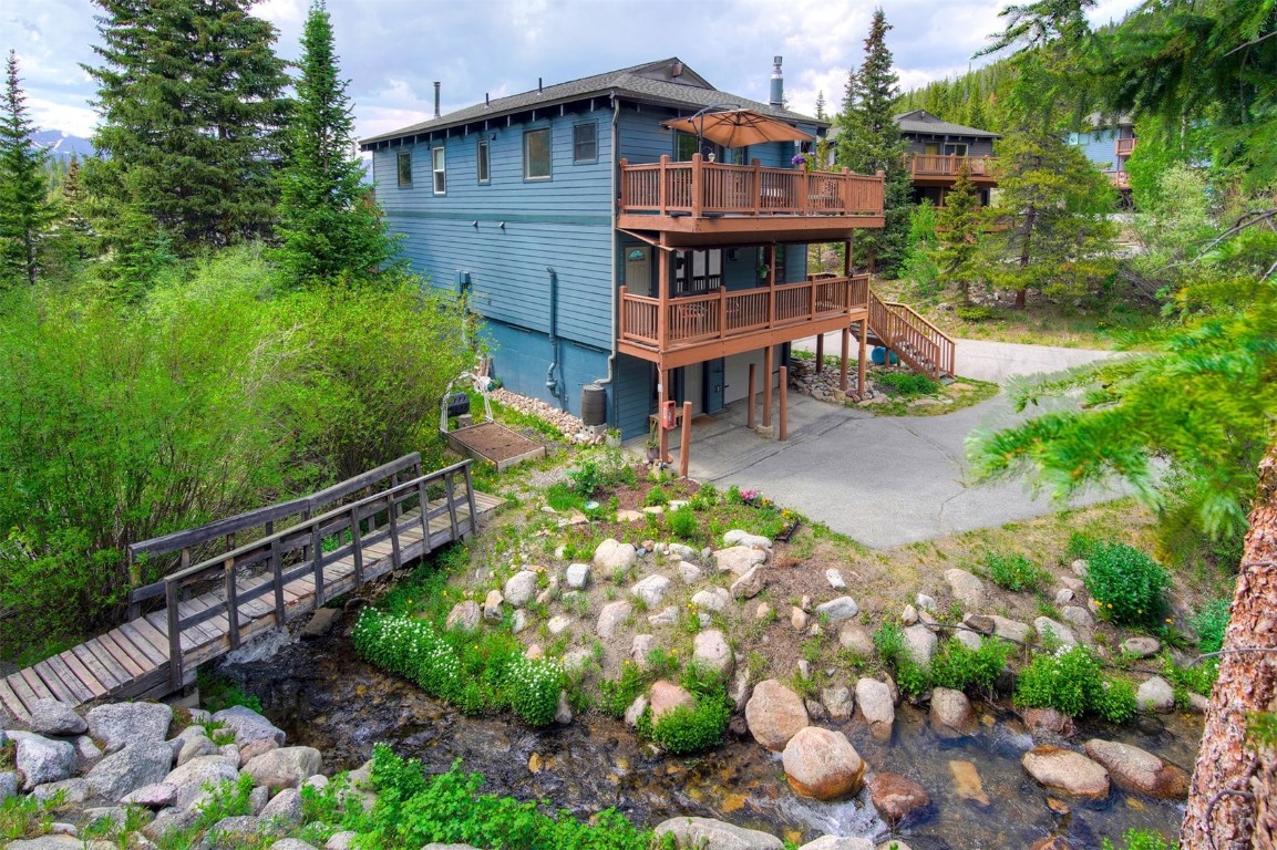 73 Illinois Gulch Road, Unit 8 Breckenridge, CO 80424 - Photo 1 of 24 a balcony with lots of green space