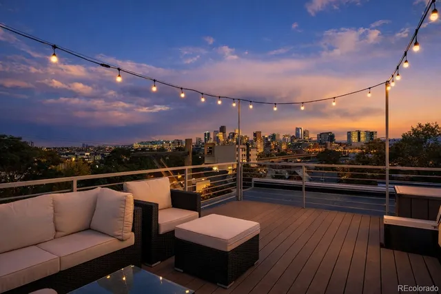 a view of a city with tall buildings