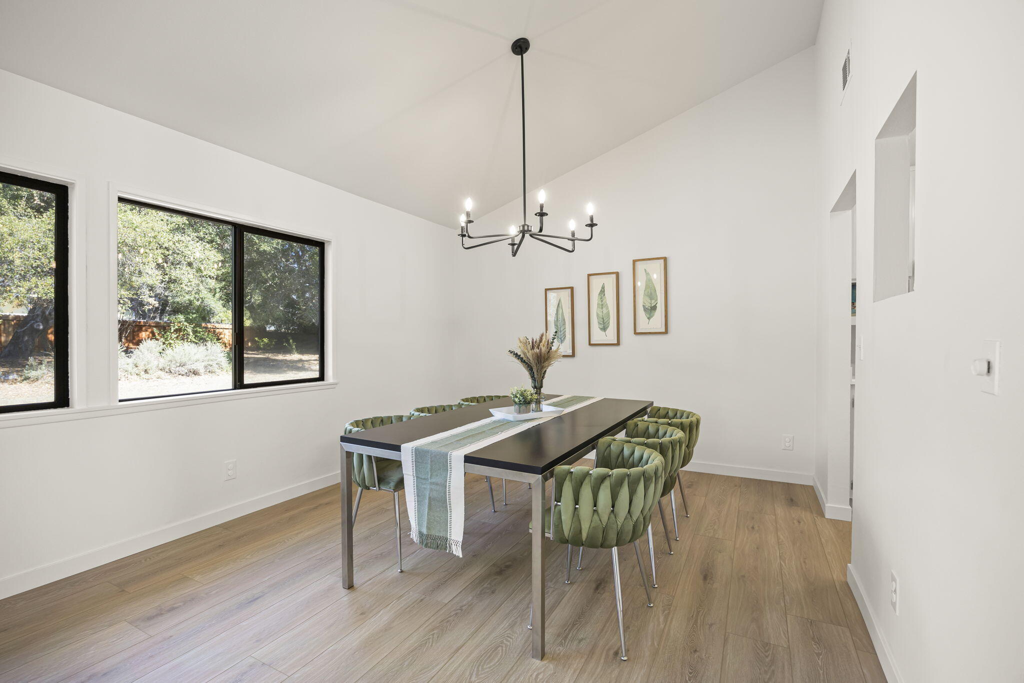 885 Oakwood Street Ojai, CA 93023 - Photo 16 of 35 a view of a dining room with furniture window and wooden floor