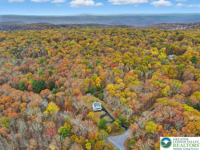 a view of city and mountain
