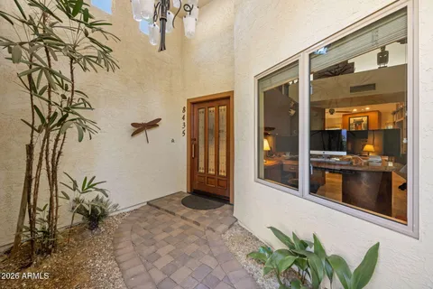 a view of a entryway of the house