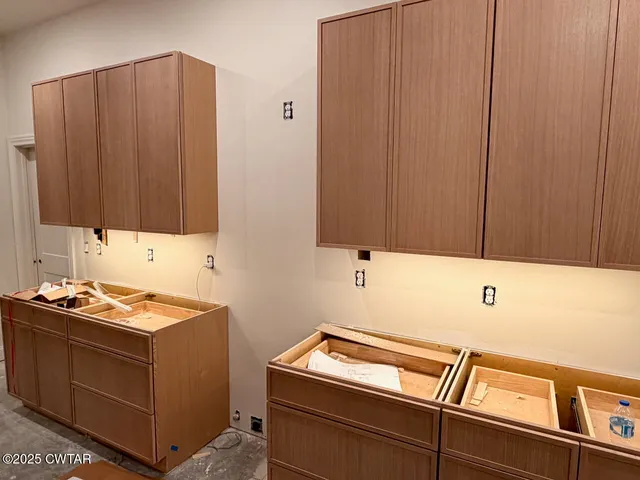 a room with storage and utility