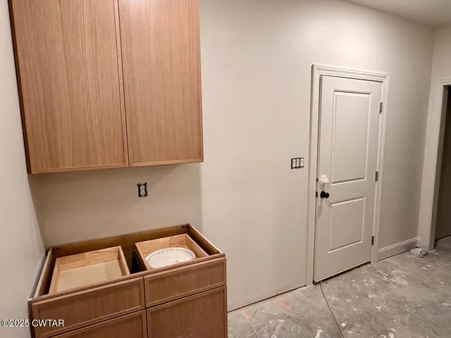 a room with storage and utility