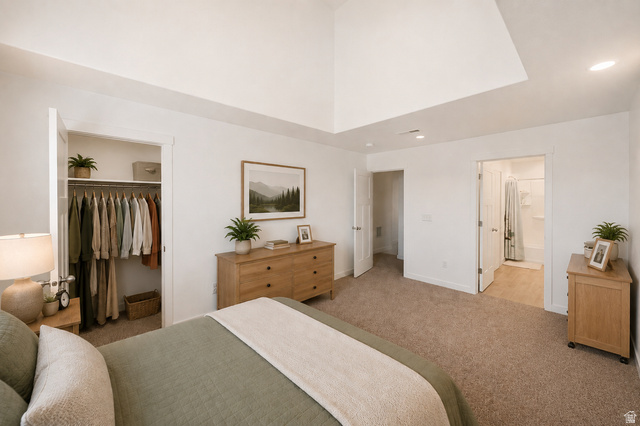 347 West Main Street, Unit 9 Santaquin, UT 84655 - Photo 12 of 28 3rd Floor Master Bedroom - AI Staged