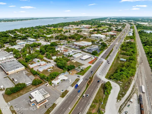 an aerial view of a city