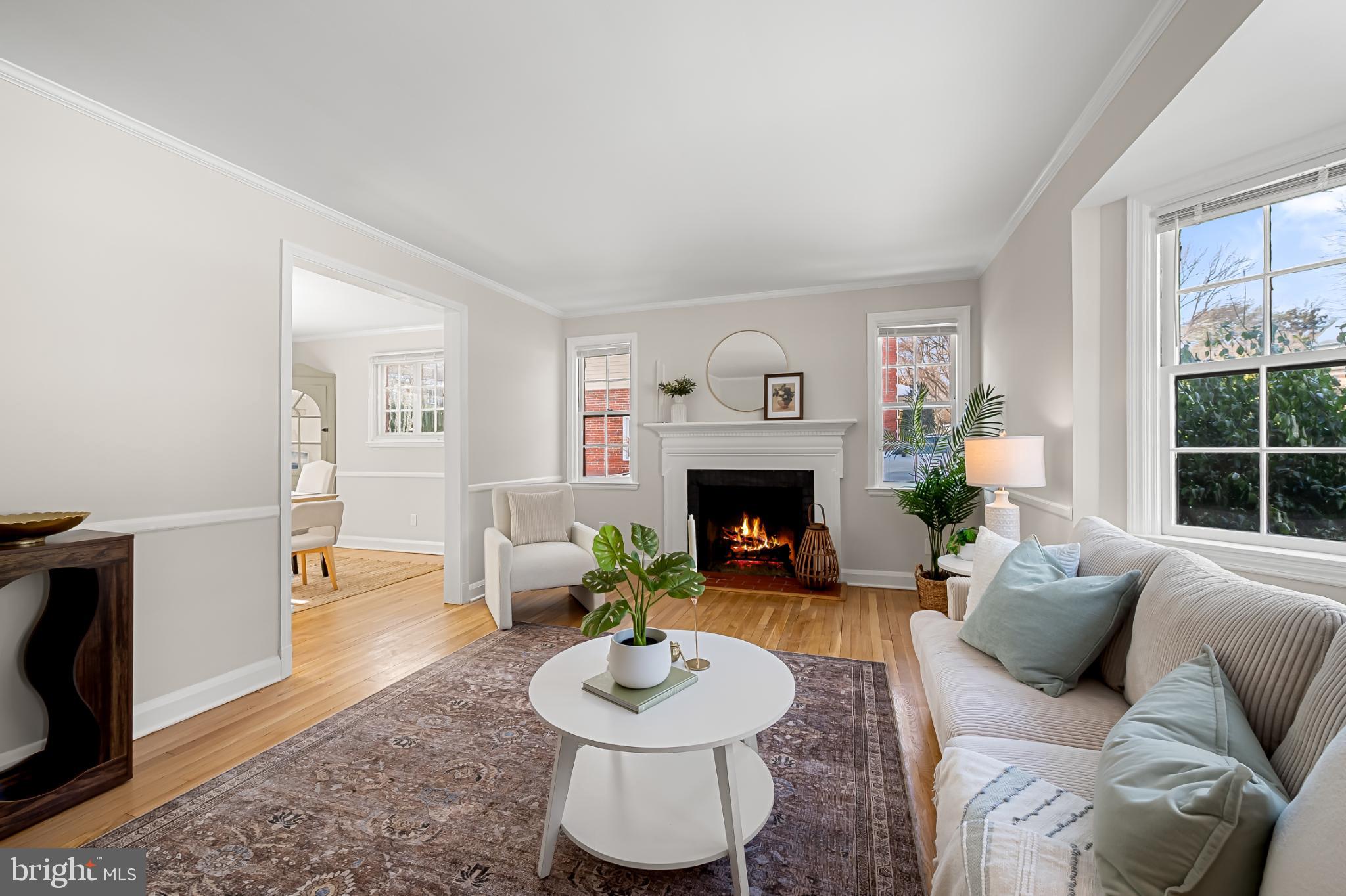 517 Worcester Road Towson, MD 21286 - Photo 7 of 44 Cozy living space with inviting fireplace.