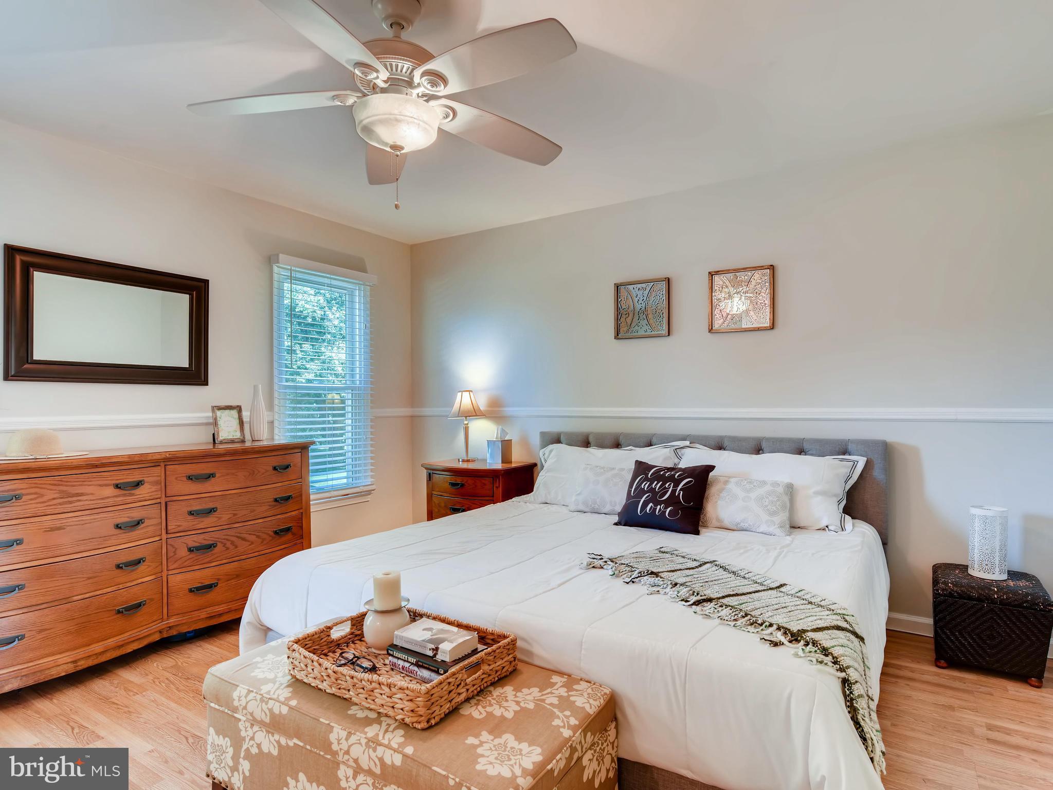 5703 Linton Road Sykesville, MD 21784 - Photo 20 of 51 Master Bedroom with King Size Bed & Ceiling Fan